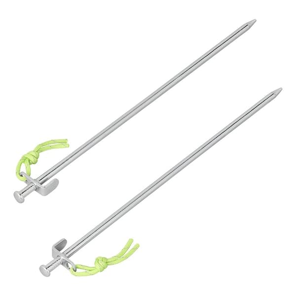 Stenpinnar i galvaniserat stål 40 cm med L-krok, set om 6