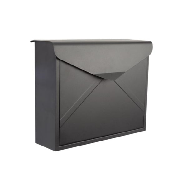 Postkasse - Verona - Mat Sort - 38 X 29 X 11,5 Cm