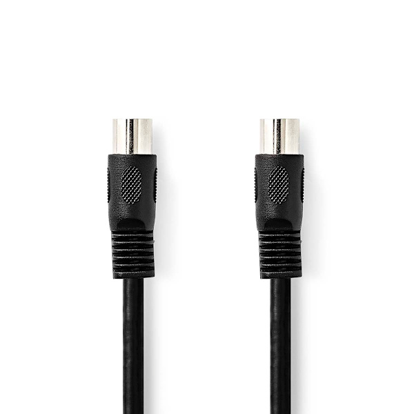 DIN Audiokaapeli | DIN 5-Pin uros | DIN 5-Pin uros | Niklattu | 1.00 m | Pyöreä | PVC | Musta | Label