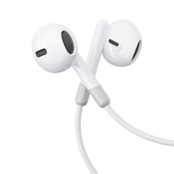 Langalliset in-ear-kuulokkeet, 3,5 mm:n miniliitäntä kaukosäätimellä, valkoinen