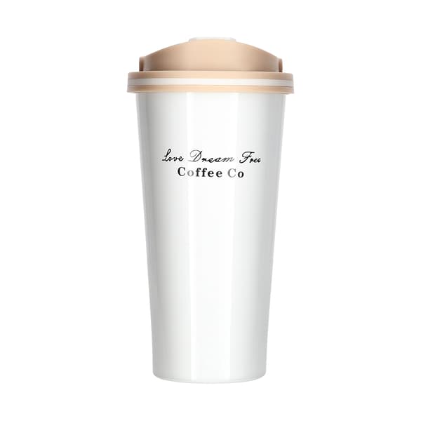 Hvid termisk kop, 18 oz, isoleret