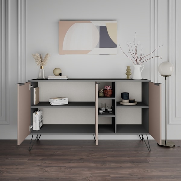 Console Clara Console - antracit, lys mokka