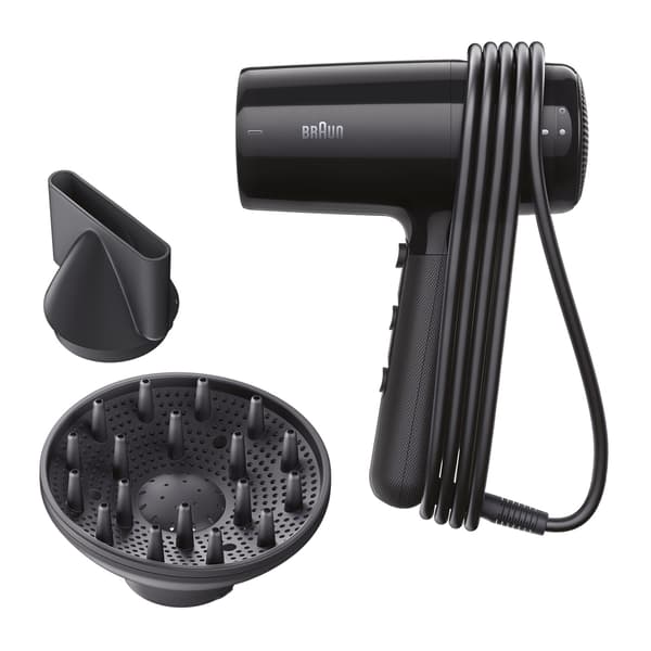 Hårtørrer 2100W, 3 varmeindstillinger, 2 hastigheder, diffuserdyse