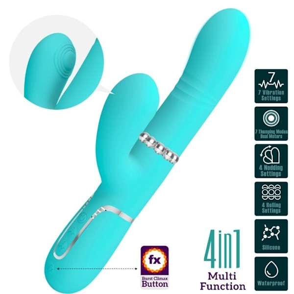 Pretty Love - Multifunktion G-Spot Vibrator Aqua Green