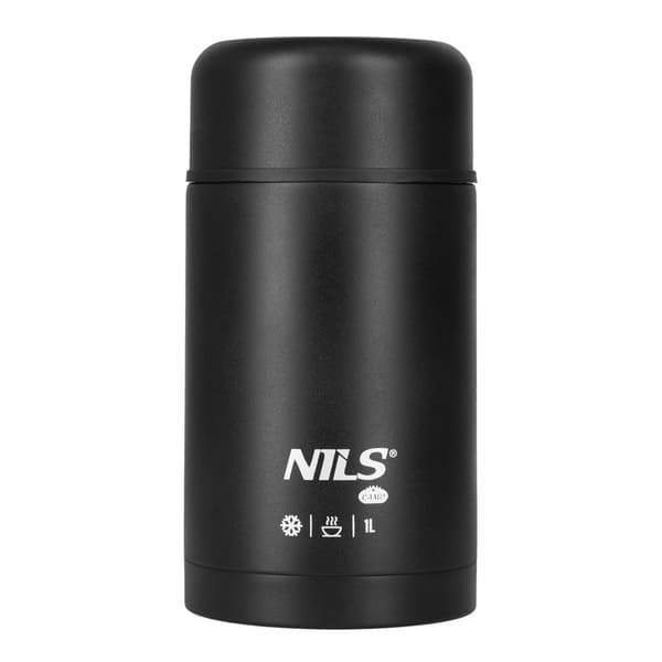 Lounastermos 1000 ml, musta, eristetty pullo