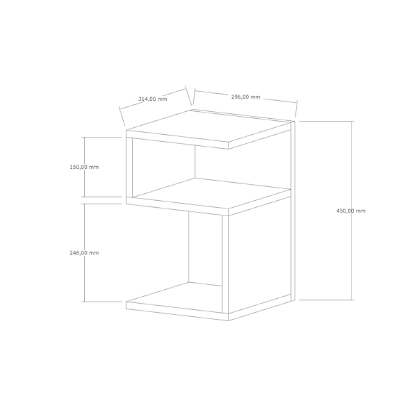 Side Table Carol - antrasiitti
