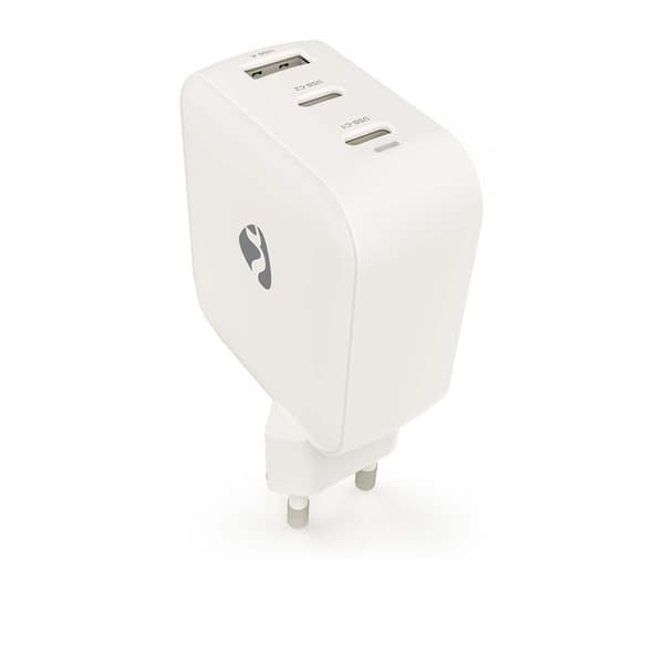 100W GaN vægoplader, 3 porte, USB-C PD & USB-A