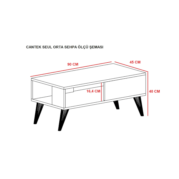 Soffbord Seul - Safir, Vit