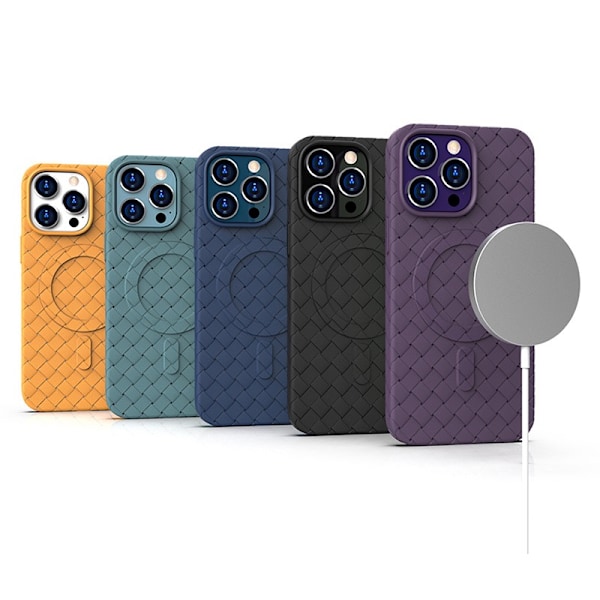 Flätat fodral till iPhone 15 med MagSafe Woven Fodral, svart