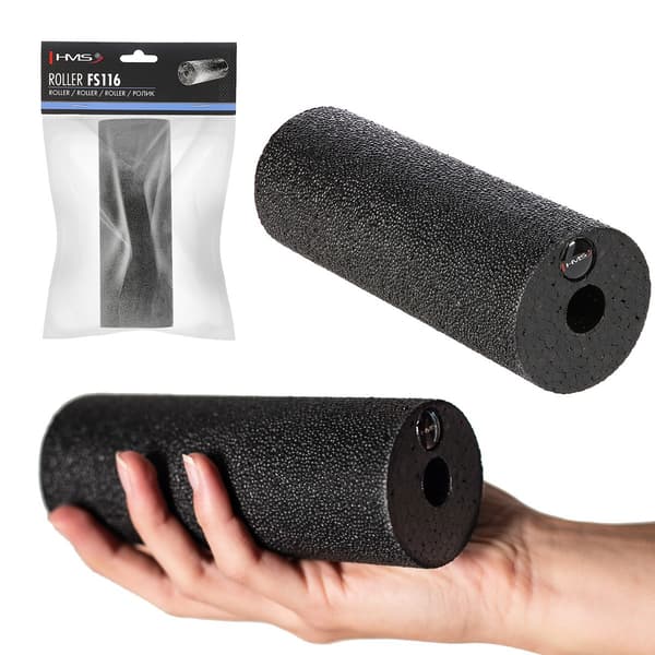 Foam Roller, Sort, 15 cm