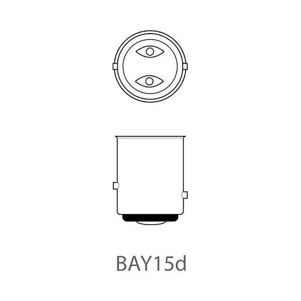 Auton polttimo 12V 21/5W BAY15d 2 kpl läpipainopakkauksessa
