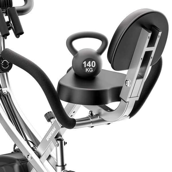 Motionscykel med pulssensor, justerbart sæde, 10 modstandsniveauer