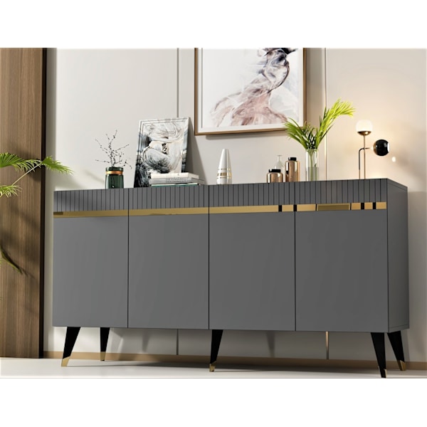 Console Defne - antracit, guld