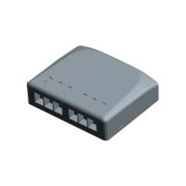 AMP NETCONNECT SL Series - Overflademonteringsboks til netværk - CAT 6 - alpin hvid - 6 porte