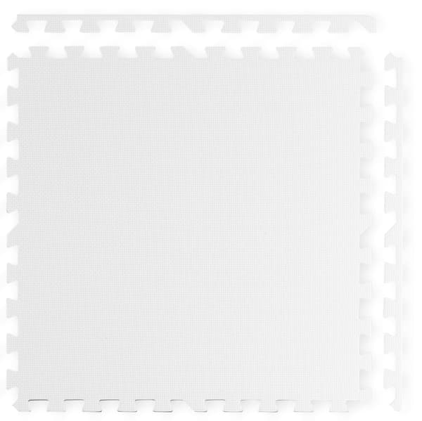 Stor skummatta, Ricokids pussel 60x60cm 4 st vit och grå