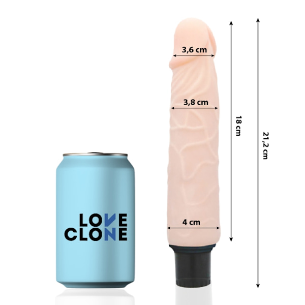 Loveclone - Finn Self Lubrication Vibrator 21,2 cm -O- 3,8 cm