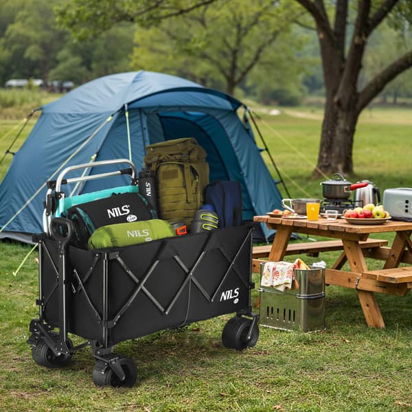 Foldevogn, Sort, XXL 180L Kapacitet