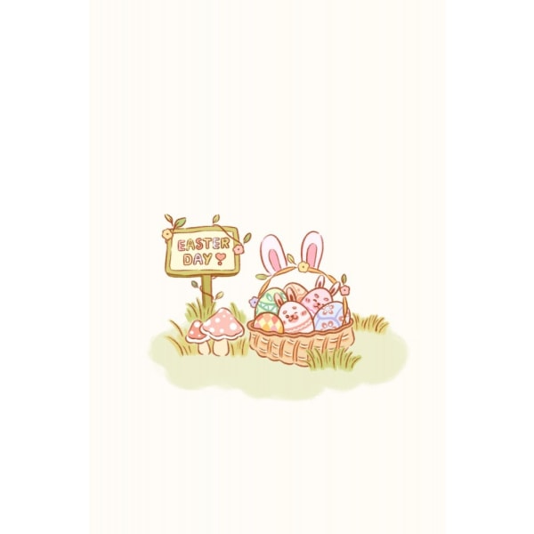 Cute Yellow Bunny Chubby Easter Eggs - 30x40 cm