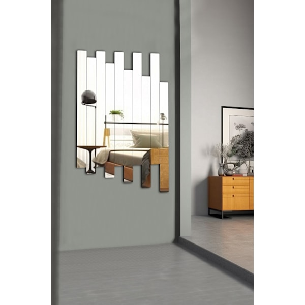 Spegel rektangulär rand - 5 x 40 cm ( 10 stycken ) - Silver
