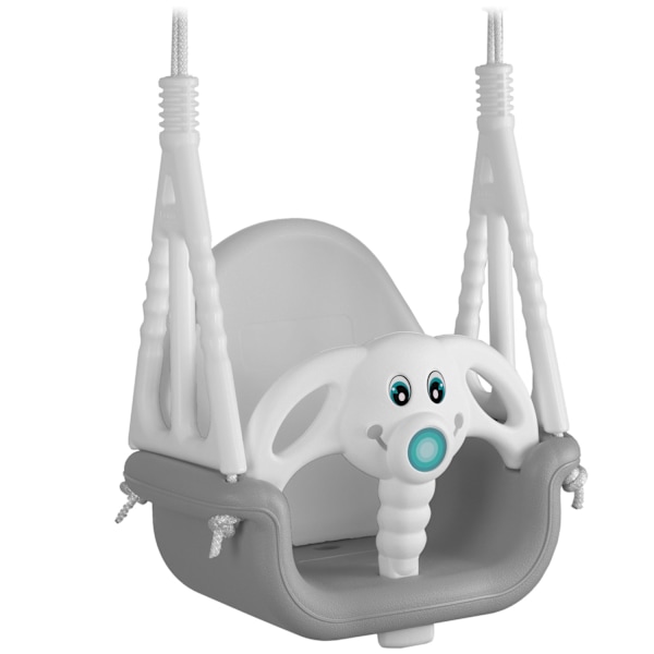Ricokids Elephant 3in1 ämpärikeinu, harmaa ja valkoinen
