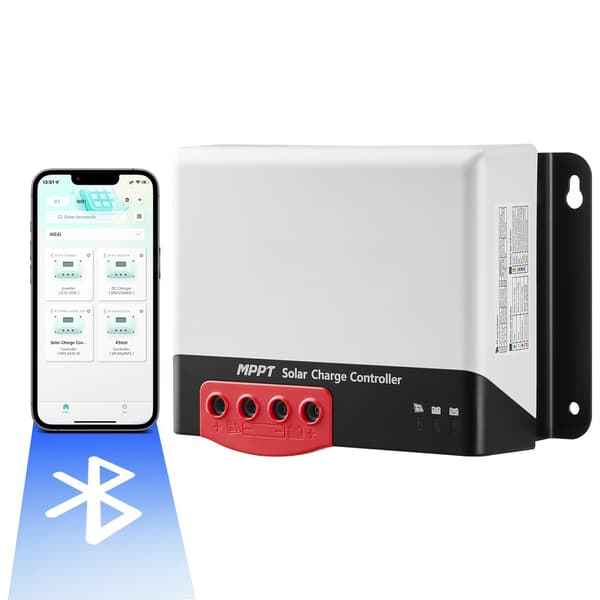 50A MPPT solcellsladdregulator, 12V/24V Auto, Bluetooth