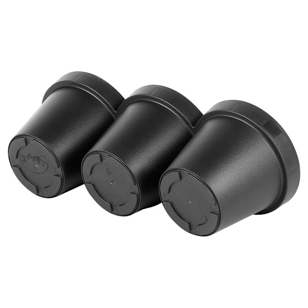 Tredobbelt havekrukke i plast, sort, 39,5 cm