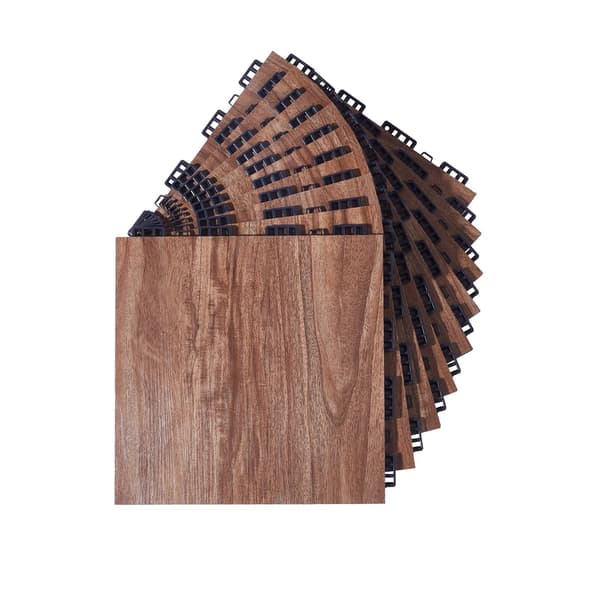 Sammenlåsende dansegulvsfliser, polstrede, 9-pak, 30 cm