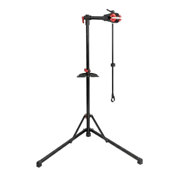 Højdejusterbart cykelreparationsstativ, sort, 30 kg kapacitet