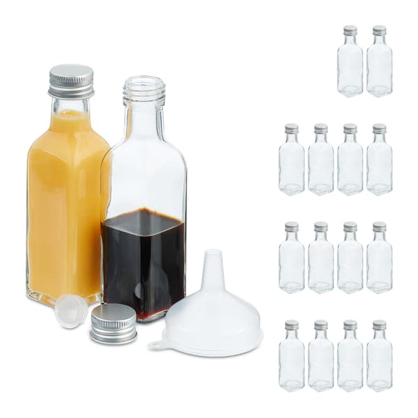 Minilasipullot kierrekorkilla – 100 ml setti