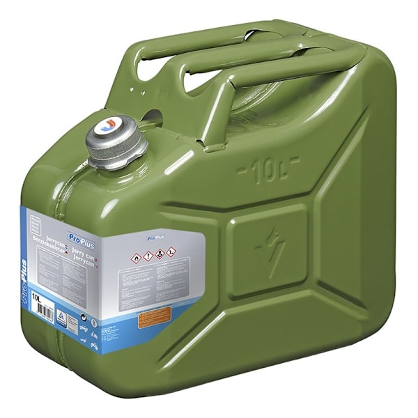 Jerry can 10L metalgrøn med magnetisk skruelåg UN- & TüV/GS-godkendt