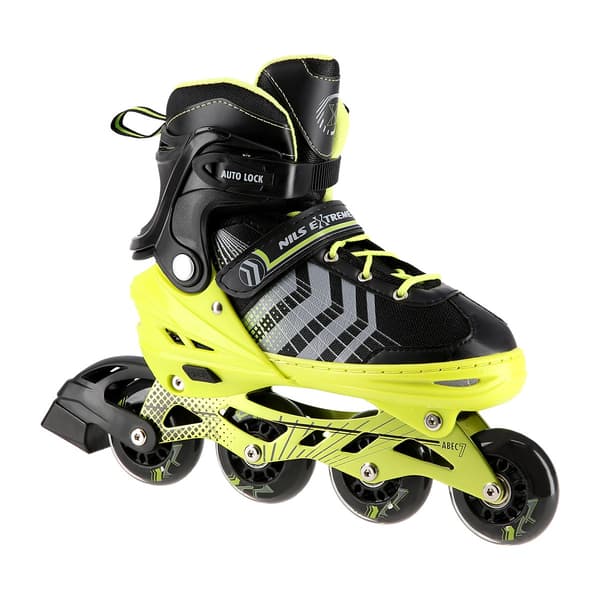 4-i-1 sort-grøn inline & skøjter, størrelse S (29-33)