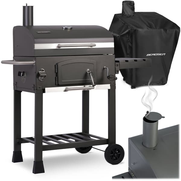 Berdsen BD-891 svart kolgrill med lock