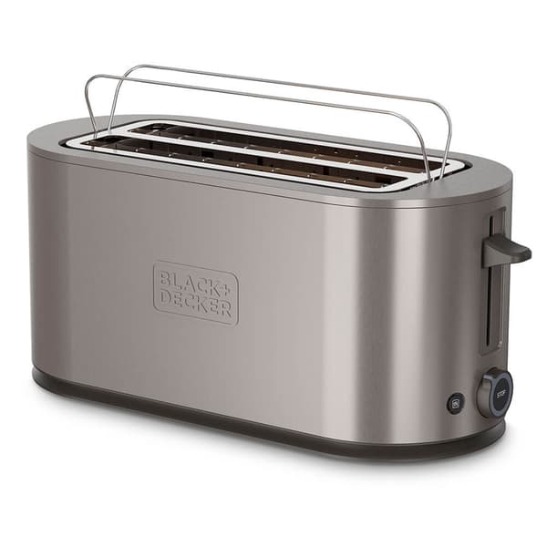 BLACK+DECKER Brødrister 2 lang slids i rustfrit stål