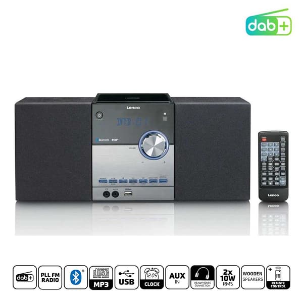 DAB+/FM/CD/Bluetooth/USB-stereo – svart