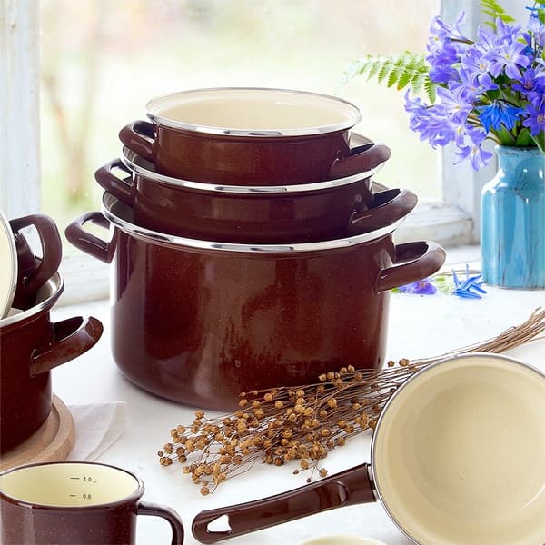 BRUN emaljegryde 26 cm, 6,5 l