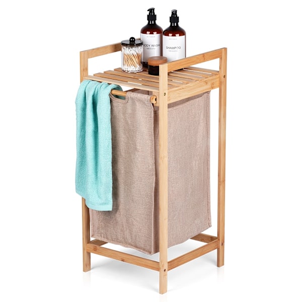Bambus vasketøjskurv 33x33x73cm