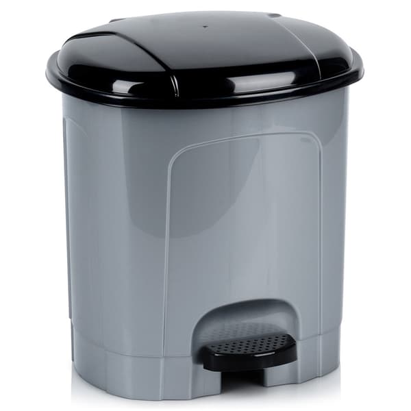 Pedalsoptunna plastgrå 5,5 l