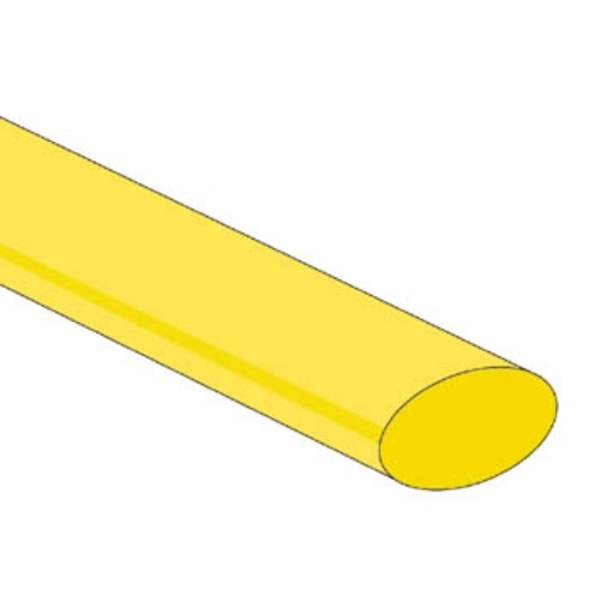Kutistuva putki 12,7 mm - keltainen - 25 kpl
