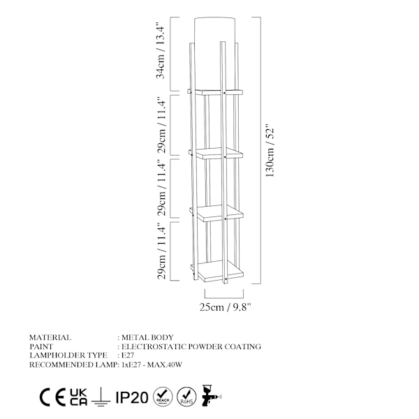 Gulvlampe Hyldelampe - 8111