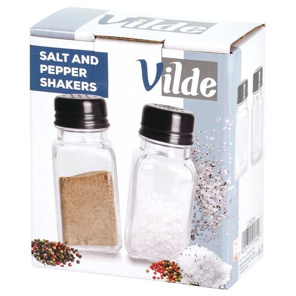 Salt- och pepparkar, glas, 80 ml, set om 2