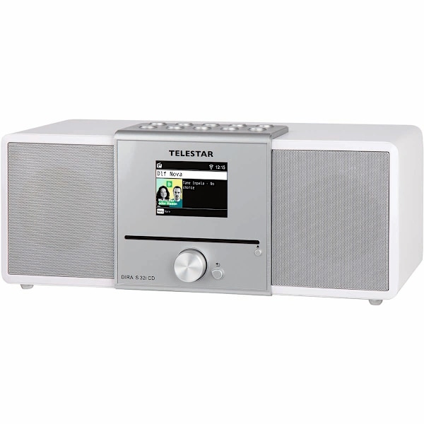 DIRA S32i CD EWF Multifunktionell stereoradio med CD-spelare DAB+ / FM / Internet / Bluetooth Vit