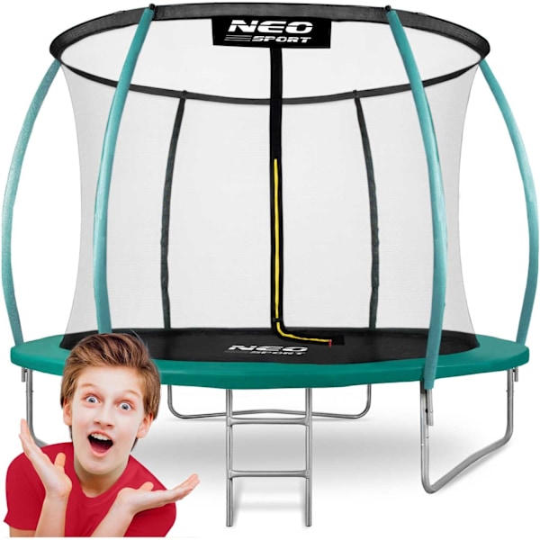 Trampolin til haven 8ft/252cm med indvendigt sikkerhedsnet fra Neo-Sport