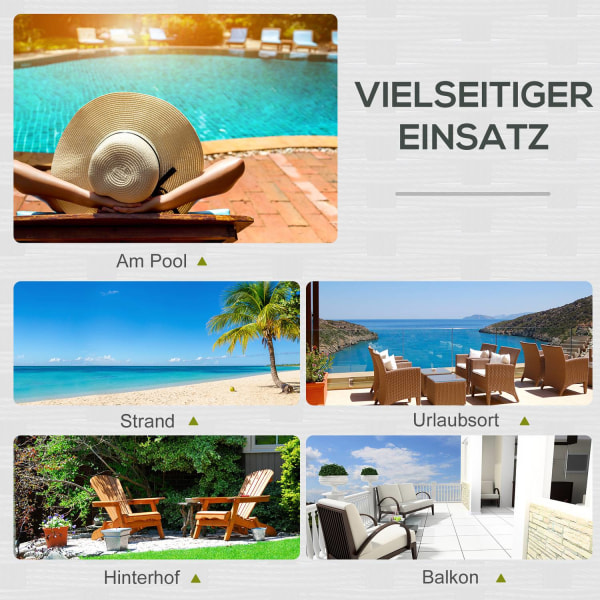 Polyrattan Dobbelt Liggestol Liggestol Haveseng Til 2 Personer Afslapnings Liggestol Luksuslounge 5-Lags Ryglæn Metal Pe Rattan 196X120X28Cm