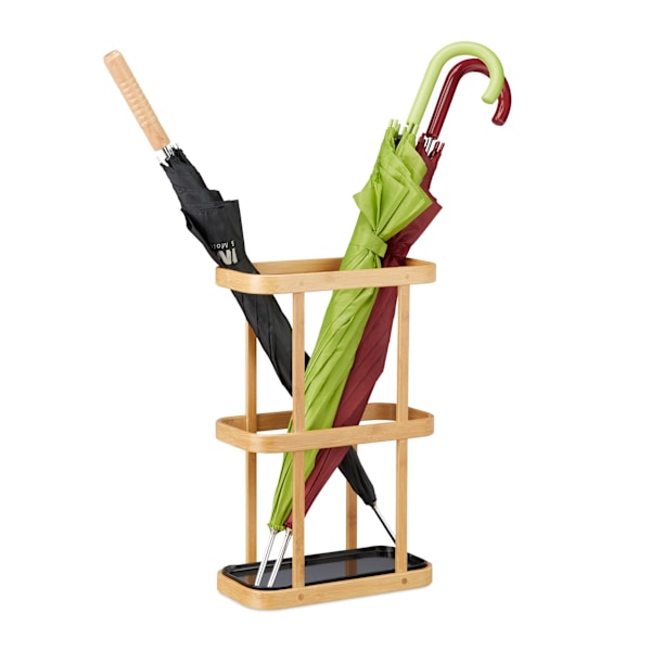 Bambu paraplyställ med droppbricka