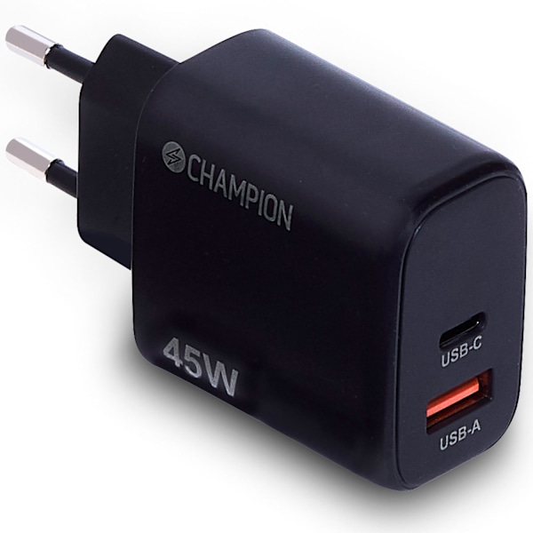 Oplader 45W PD/QC Sort