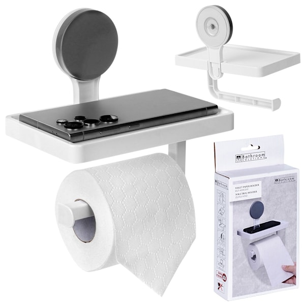 WC-paperiteline imukuppihyllyllä