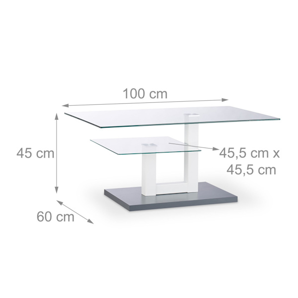 Glas sofabord