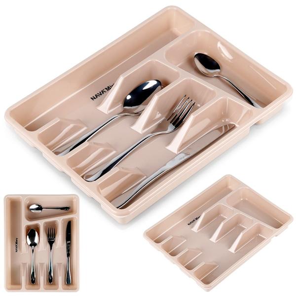 Bestickinsats för låda beige MISTY 33,5 cm