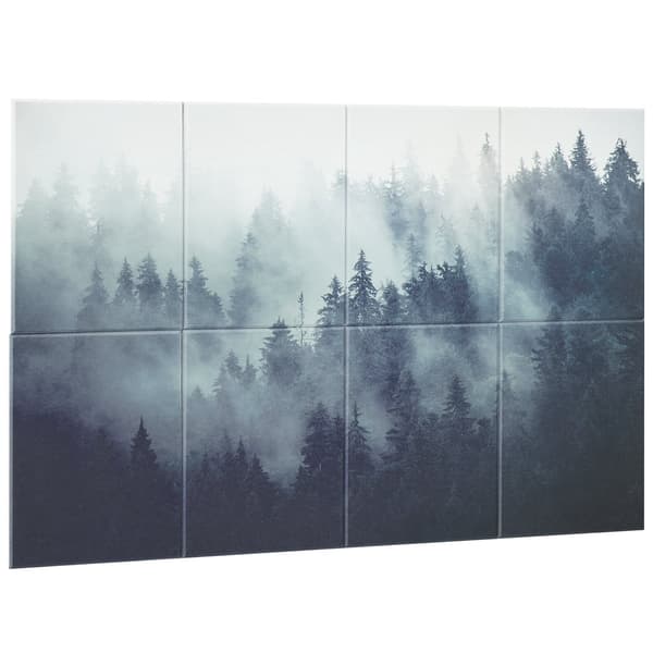 Akustiska väggpaneler, självhäftande polyester, 8-pack