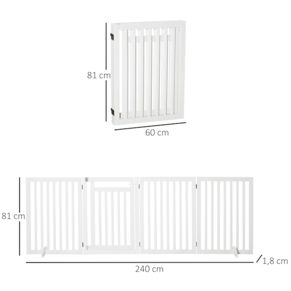 Stair Gate Kokoontaittuva Ei Porausesteitä Portti Suojaportti 4 Kpl Vapaasti Seisova 2 Tukijalalla Valkoinen 81 Cm